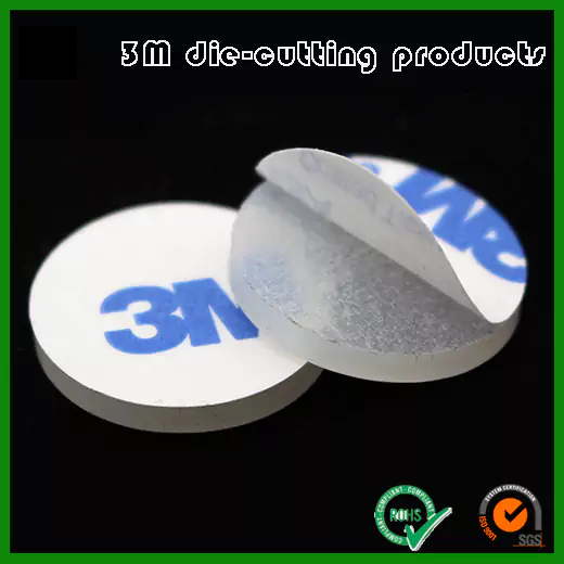 Die-cut 3M9448 silicone rubber foot mats of arbitrary shape